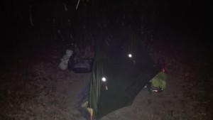 The fog was so dense during this free camping night, that we had drops of condensed water falling on us inside the tent!