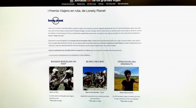 Lonely Planet, Candidats a premi / Prize candidates